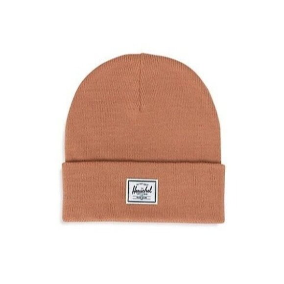 Herschel Supply Co. Elmer Logo Toque Rib-Knit Folded Cuff Beanie Cork Women's OS - Picture 3 of 10